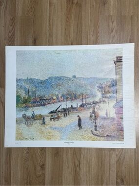 Penn Prints Camille Pissarro Les Quais a Rouen Vintage Art Print
22x28